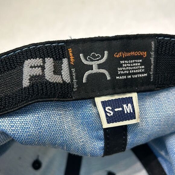 Hooey Oil Gear Blue Chambray Hat Cap FlexFit Small Medium - Picture 10 of 10